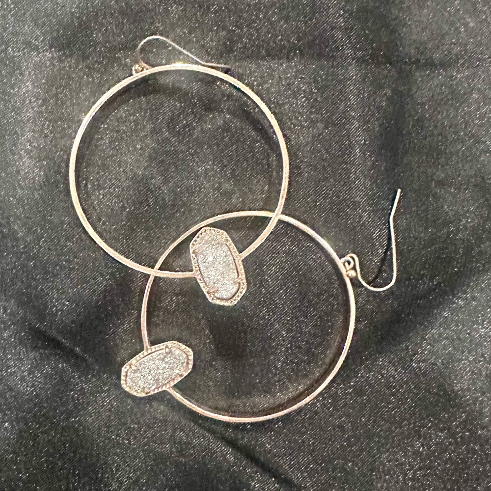 Kendra Scott Elegant Silver Hoop Earrings